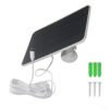 Minhe 6W Solar Panel For Video Doorbells And Security Cameras Featuring 5V Output 21.5 Percent Efficiency And USB Port(White)