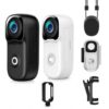 Mini ActionCamera4K30FPS,156°Ultra‑Wide Angle Pocket VlogCamera with 6‑Axis Gyro EIS Stabilization,Case,WiFi APP Control,43gLightweight Body,Loop,800mAh Battery for Cycling Skiing Diving OutdoorSports