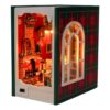 Miniature House Kit, LED Lighted Tiny House with Christmas Scene Design