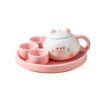 Miniature Tea Service Accessories Set Cats Theme Miniature Tea Cup Teapot Decoration for Home Use Educational Set