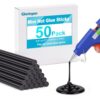 Mini Black Hot Glue Sticks for Glue Guns, 50 Pack Hot Glues Stick, 5.8" Long x 0.27" Diameter, Small Size, Versatile for Crafts, DIY Garage Home Decor Repairs and Gluing Projects