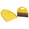 Mini Broom and Dustpan Kit for Desktop Sweeping, Plastic Yellow