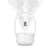 Mini Cool Mist Humidifier with Night Light, 300mL Portable Desktop Humidifier with Magnetic Ball Accent, USB-C Rechargeable Quiet Personal Humidifier for Bedroom, Office and Bedside(White)