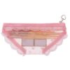 Mini Cosmetic Bag, Cute Lace Triangle Briefs Shape Mesh Makeup Bags