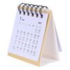 Mini Desk Calendar 2026-2027 Yellow Standing Flip Twin-wire
