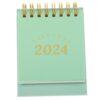 Mini Desk Calendar Light Green Cardstock Standing Calendar