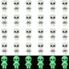 Mini Ghosts Figures 30 Pcs Glow in Dark Halloween Party Favors Tiny Statues