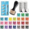 Mini Ink Blending Tool Set with Foams Replacement Refill Foam Tool and 24 Colors Stamp for Scrapbooking Painting Drawing Art Supplies