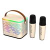 Mini Karaoke Machine, Portable Bluetooth Speaker & 2 Wireless Microphones | Karaoke Player Karaoke Microphone for Family Home Party Outdoor