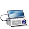 Mini LED Projector | 30000H Lamp Life | 1080P Supported | Wired Screen Mirroring | Plug & Play | Compatible Android iOS USB | Home Theater & Party | Native 480P