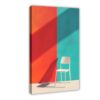 Minimalist Teal Staircase Modern Motivational Silhouett Wall Art Posters