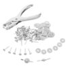 Mini Metal Paper Brads and Washers 100pcs with Hole Punch Fastener