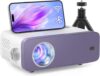 Mini Projector, 1080P Full HD WiFi Bluetooth Portable Projector, Outdoor Home Theater Movie Video Projector, 50% Zoom, Compatible with HDMl, USB, AV, Smartphone (15000L)