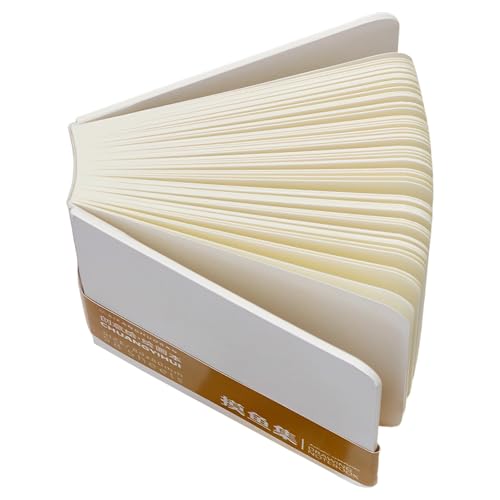 Mini Watercolor Sketchbook, 200g Thick Cotton Pulp Paper Art Pad, 3.15 x 3.15 in Square Travel Drawing Journal, Double-Sided Pages for Markers, Acrylics, Outdoor Sketching and Notes