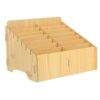 Mipcase Cell Phone Storage Box Wooden 14 Compartments Desktop Organizer