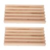 Mipcase Domino Lightweight and Compact Wooden Racks with Stand 2pcs Craft Tray with Aesthetic Design for Mexican Train Dominoes Tiles Holders for Family Board Games and Parties