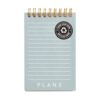 Miquelrius - Notepad, Mini pad with printed cardboard cover, 80 ruled sheets of 70 g/m², Mini notebook with white recycled paper, double spiral pad, Pretty stationery, Blue
