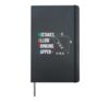 Mistakes allow Thinking funny Science Teacher puns Hardcover Journal, Black