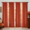 MIULEE Fall Burnt Orange Velvet Curtains 4 Panels Set Pinch Pleat 40" x 84"
