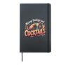 Mixing Feelings and Cocktails Mixology Home Bartender Hardcover Journal, Black