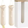 Mkono Plastic Grocery Bag Holder Set, Trash Dispenser Storage