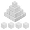 M METERXITY 50-Pack DIY Wooden Cube, 1 Inch(2.5 Cm) Colored Natural Wood Blocks for Crafts Making Puzzle Games/Wedding/Home Decor/Dice/Building, Square Blank Block [White]
