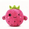 Mmxhn Baby Strawberry Plush Sensory Musical Toy, Touch Activated Interactive Fruit Stuffed Animal, Dual Mode Educational Soothing Plush Doll for Newborn Toddler Gifts