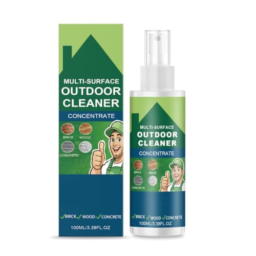 Mnsuid Multi-surface Outdoor Cleaner Concentrate, Poweriul Multi-purpose Outdoor Cleaner, Stubborn Stains Cleaner Fast Acting Stain Remover, Bathroom Descaler Cleaner for Wood, Brick, Concrete,2
