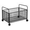 Mobile File Cart with Wheels Under Desk Storage Organizer Rolling Utility Trolley for Books Office Supplies Craft Bag Daily Items
