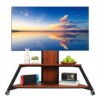 Mobile Floor TV Stand for 60 to 100 Inch Screens Height Adjustable