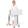Mobile Reception Desk with Wheels Adjustable Height for Speech & Lecture