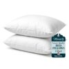 Mocassi Stripe King Bed Pillows Set of 2 - Plush Down Alternative Sleeping Pillows, Cooling Breathable Cover, Hotel Luxury Soft Support for All Sleep Positions, Fluffy Bed Pillows