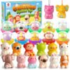 Mocoosy 24 Pack Squishy Toys for Kids Party Favors 4-8-12, Slow Rising Animals with Capsules, Birthday Goodie Bag Stuffers, Classroom Prizes, Treasure Box Claw Machine Toys Carnival Gifts Boys Girls