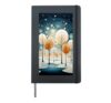 Modern Winter Leaves Trees Abstract Design Hardcover Journal, Black