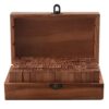 ModFurne Rubber Stamps Set 70pc Vintage Wooden Box Alphabet Numbers Craft