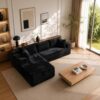 Modular Cloud Sectional Sofa, Oversized Corduroy Boneless Couch