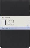 Moleskine Art Sketch Pad, Soft Cover, Plain/Blank, Large (5" x 8.25"), Black, 48 Pages