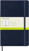 Moleskine Classic Notebook, Large, Plain, Sapphire Blue, Hard Cover (5 x 8.25)