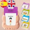 MoLingvora Talking Flash Cards Bilingual - Spanish English Flashcards Kids
