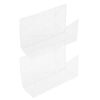 MOLUCKFU 2pcs Acrylic Office Mail Organizer Tray for Desk Envelope Holder