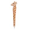 MOLUCKFU Wooden Carved Giraffe Gel Pen Novelty Orange Wood Writing Tool