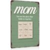 Mom Puzzle Family Quote Art Vintage Metal Signs Home Wall Decor 8x12 In