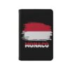 Monacan Flag Passport Holder Cover PU Leather Passport Wallet with Card Slots Travel Essential for Travel Women Men Family Travels Must Haves Essentials