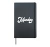 Monday Distressed Fun Days of the Week Shirt Hate Mondays Hardcover Journal, Black