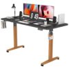 Monomi Electric Standing Desk 55”x24”, Height Adjustable Desk with Wheels