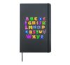 Monster Alphabet Fun Colorful Educational Kids Hardcover Journal, Black