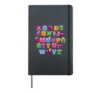 Monster Alphabet Fun Colorful Educational Kids Hardcover Journal, Black