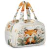 Montchui Cute Fox Travel Toiletry Bag, Watercolor Fox