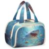 Montchui Ocean Shark Travel Toiletry Bag, Watercolor Fish