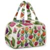 Montchui Watercolor Tulip Travel Toiletry Bag, Colorful Flower